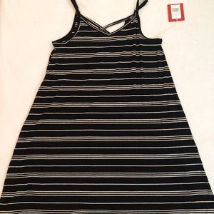 Black and White Striped Summer Tank Dress
